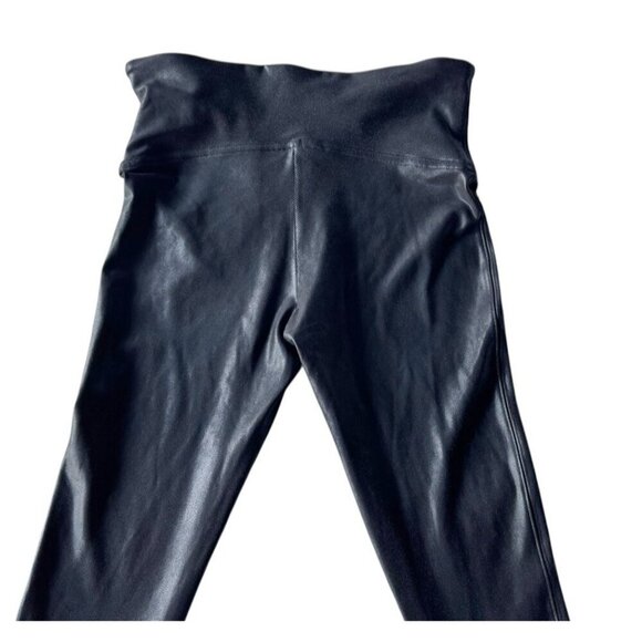 Spanx SPANXshape Women’s Sz M Faux Leather Black Pull On Leggings - Picture 8 of 9